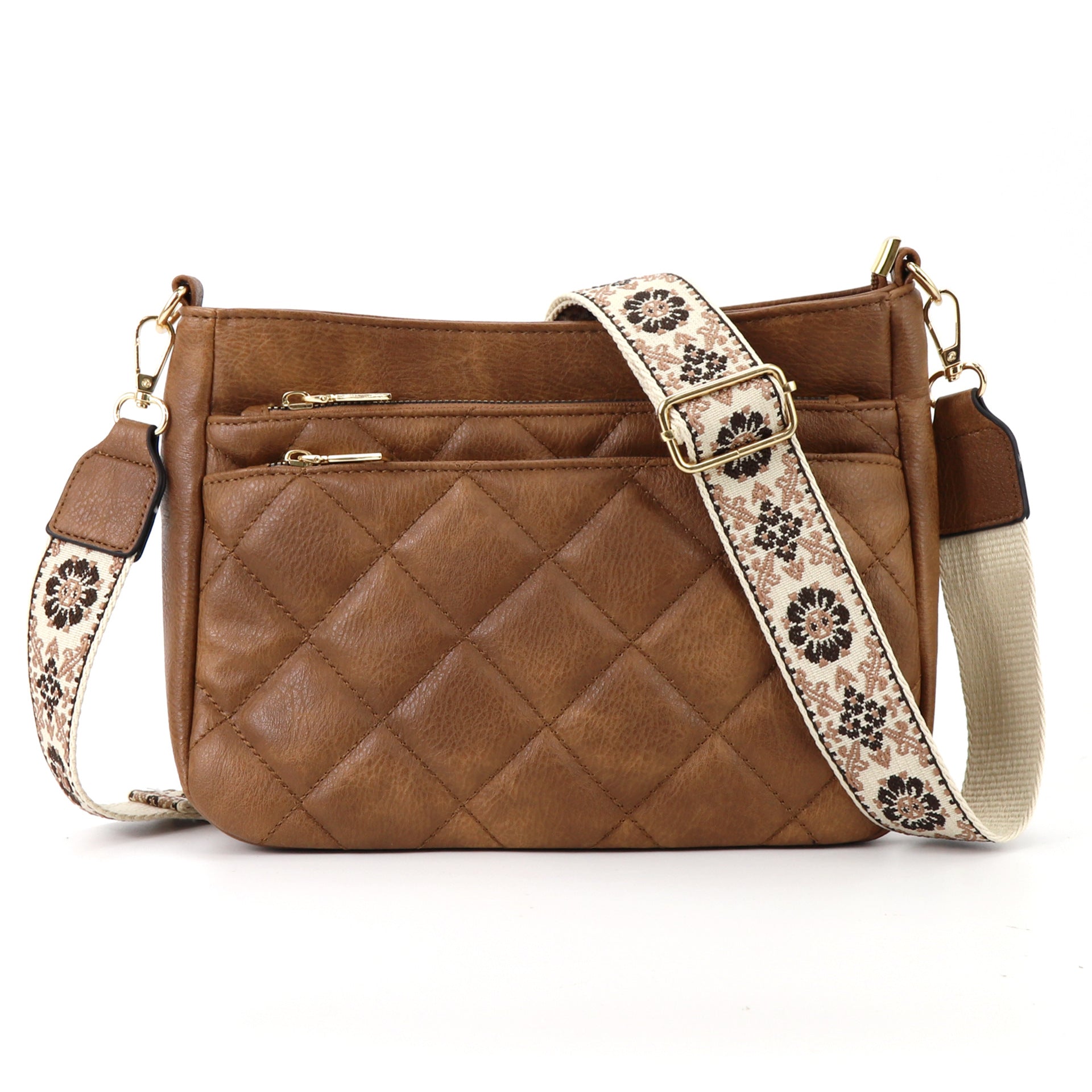 Wholesale Diamond Mesh Crossbody Multifunctional Bag with Detachable and Adjustable Webbing Shoulder Bags